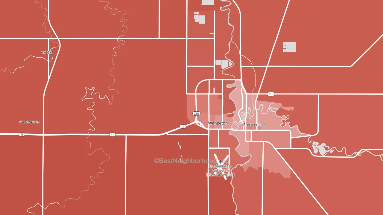 58075, ND block-group political-lean map