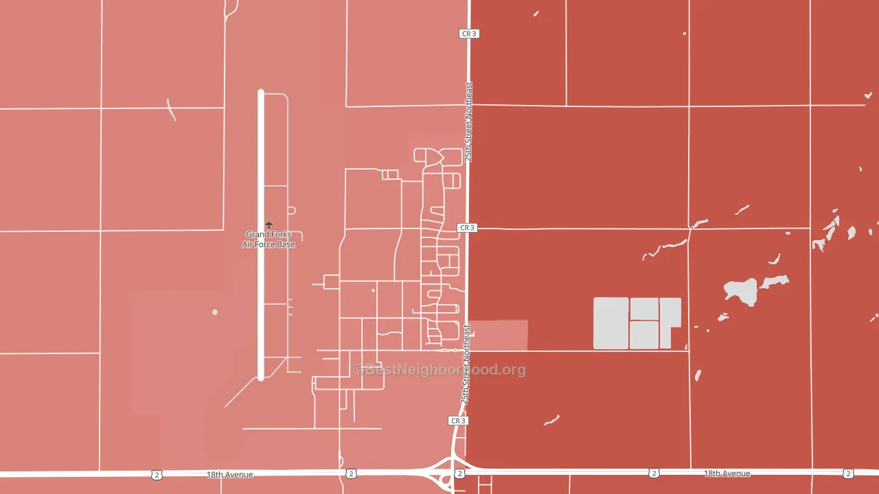 58204, ND block-group political-lean map