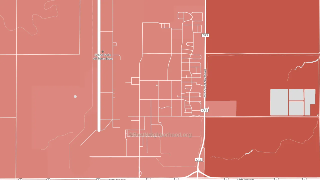 58205, ND block-group political-lean map