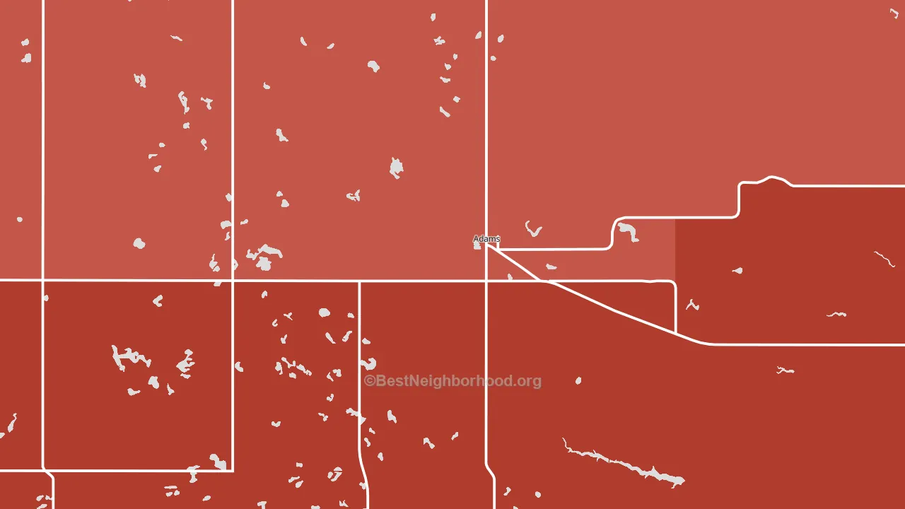 58210, ND block-group political-lean map