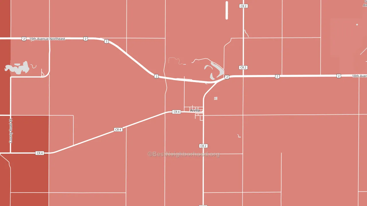 58214, ND block-group political-lean map