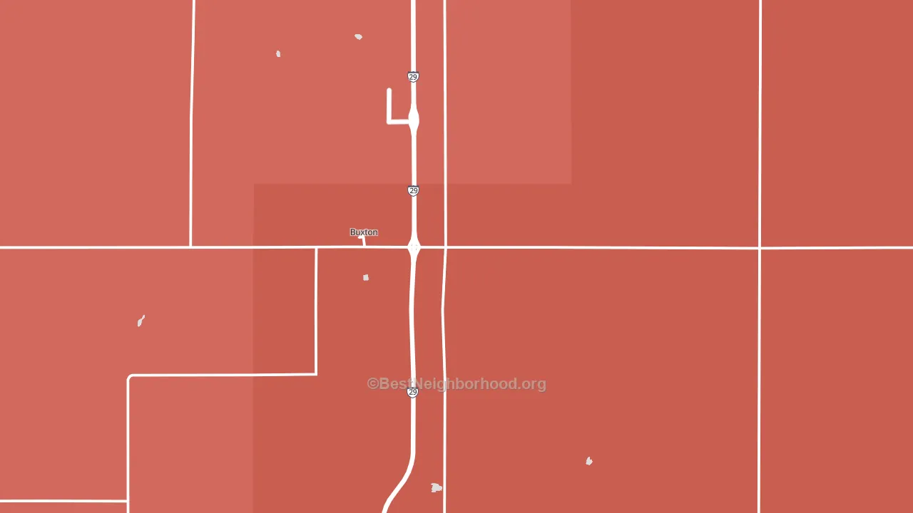 58218, ND block-group political-lean map