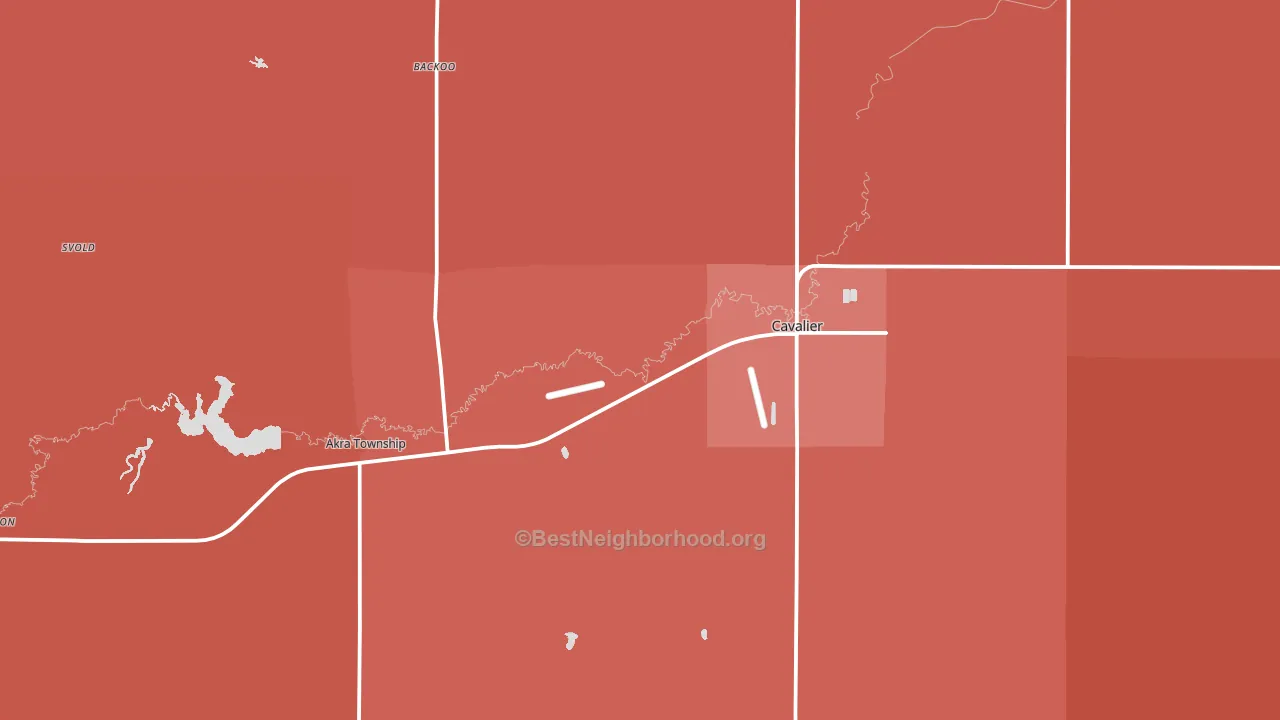 58220, ND block-group political-lean map