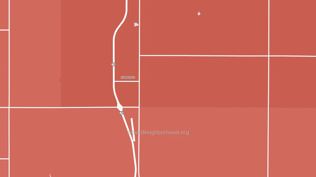 58223, ND block-group political-lean map