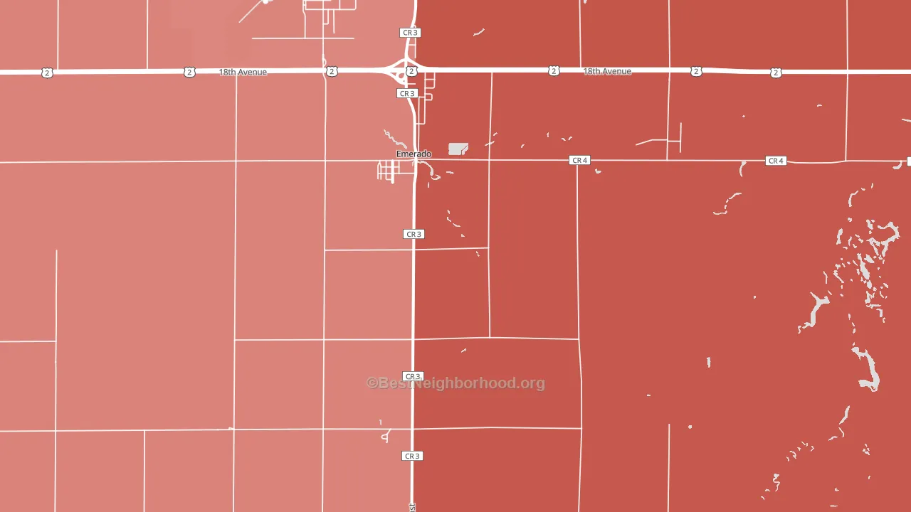 58228, ND block-group political-lean map