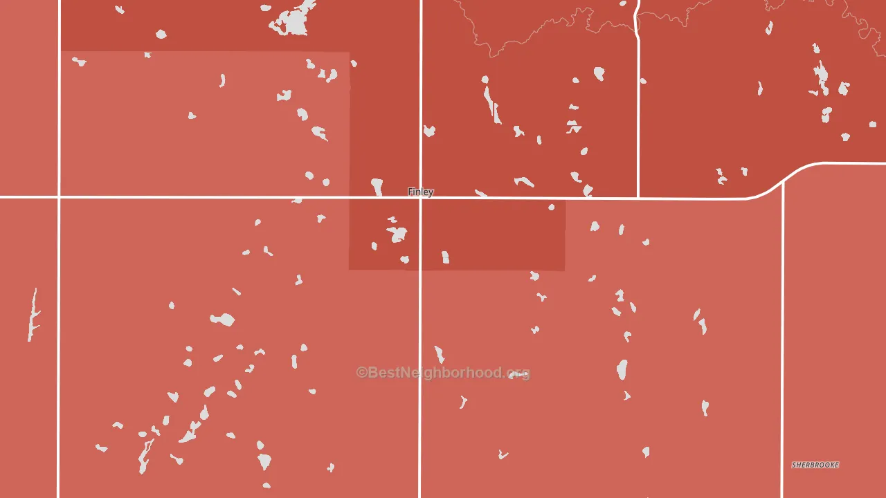 58230, ND block-group political-lean map