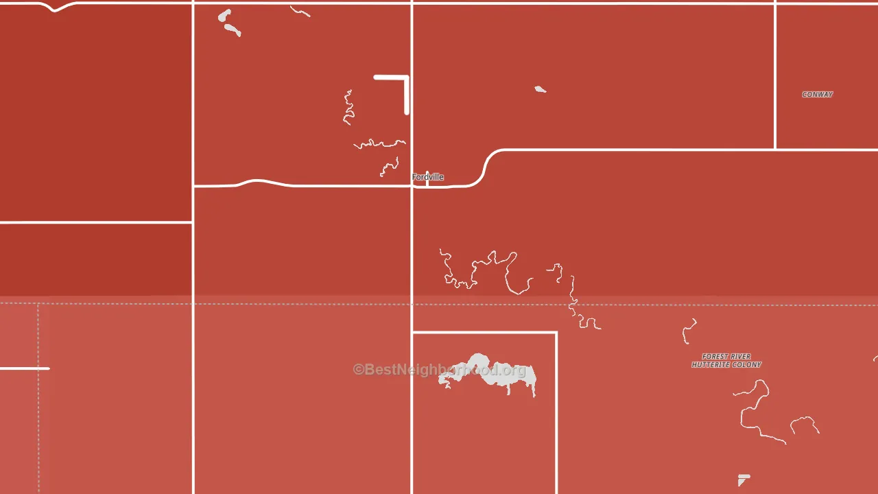 58231, ND block-group political-lean map