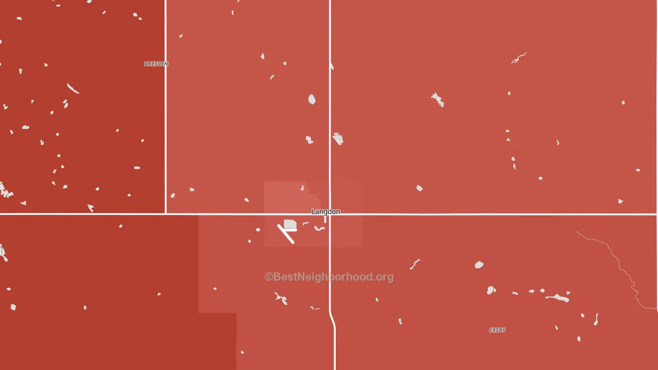 58249, ND block-group political-lean map