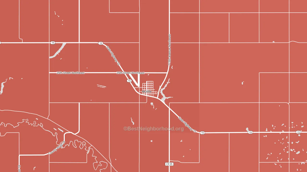 58254, ND block-group political-lean map