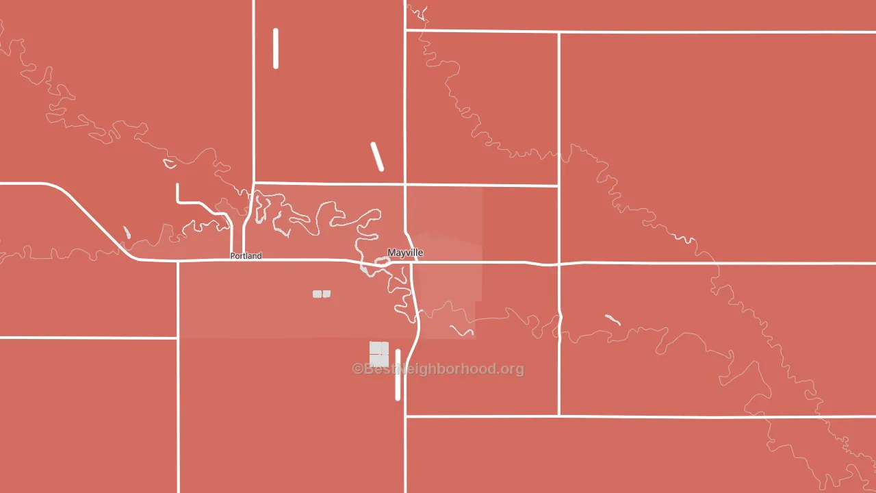 58257, ND block-group political-lean map