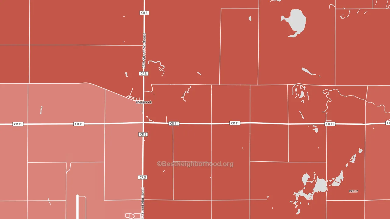 58258, ND block-group political-lean map