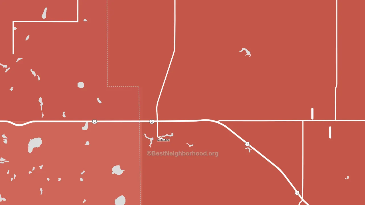 58266, ND block-group political-lean map