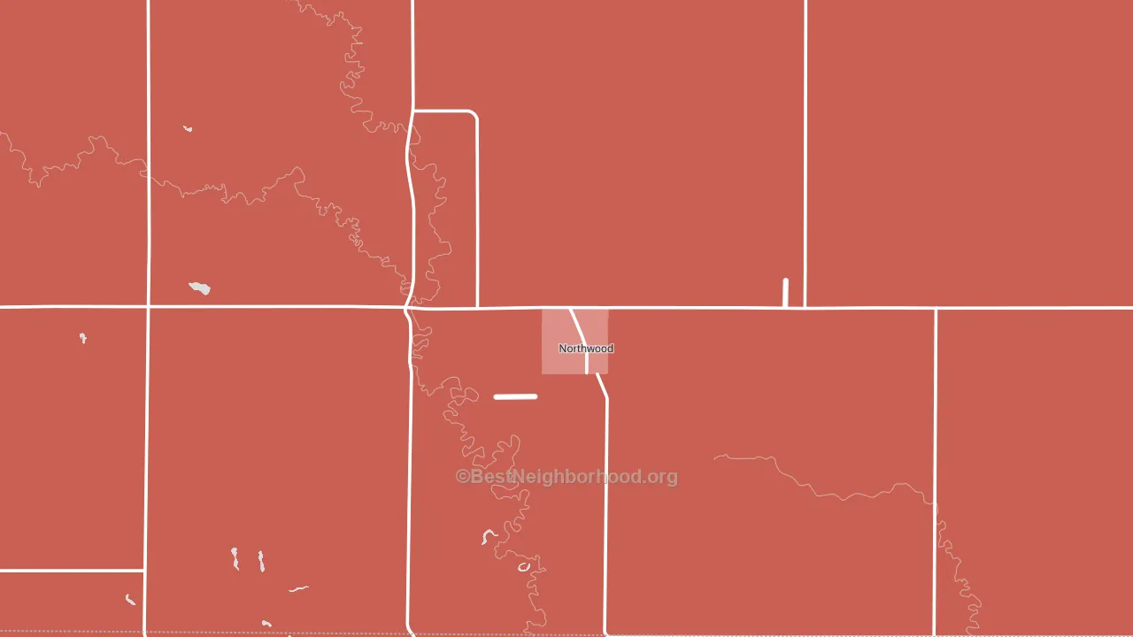 58267, ND block-group political-lean map