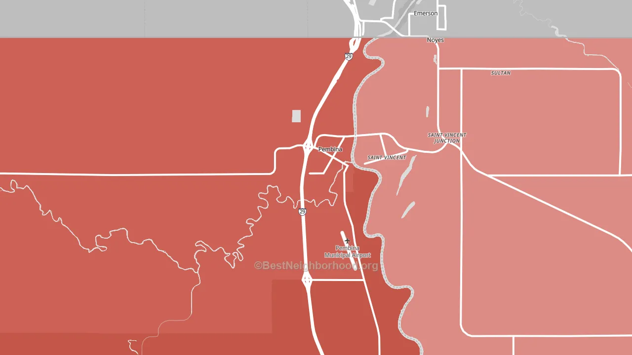 58271, ND block-group political-lean map