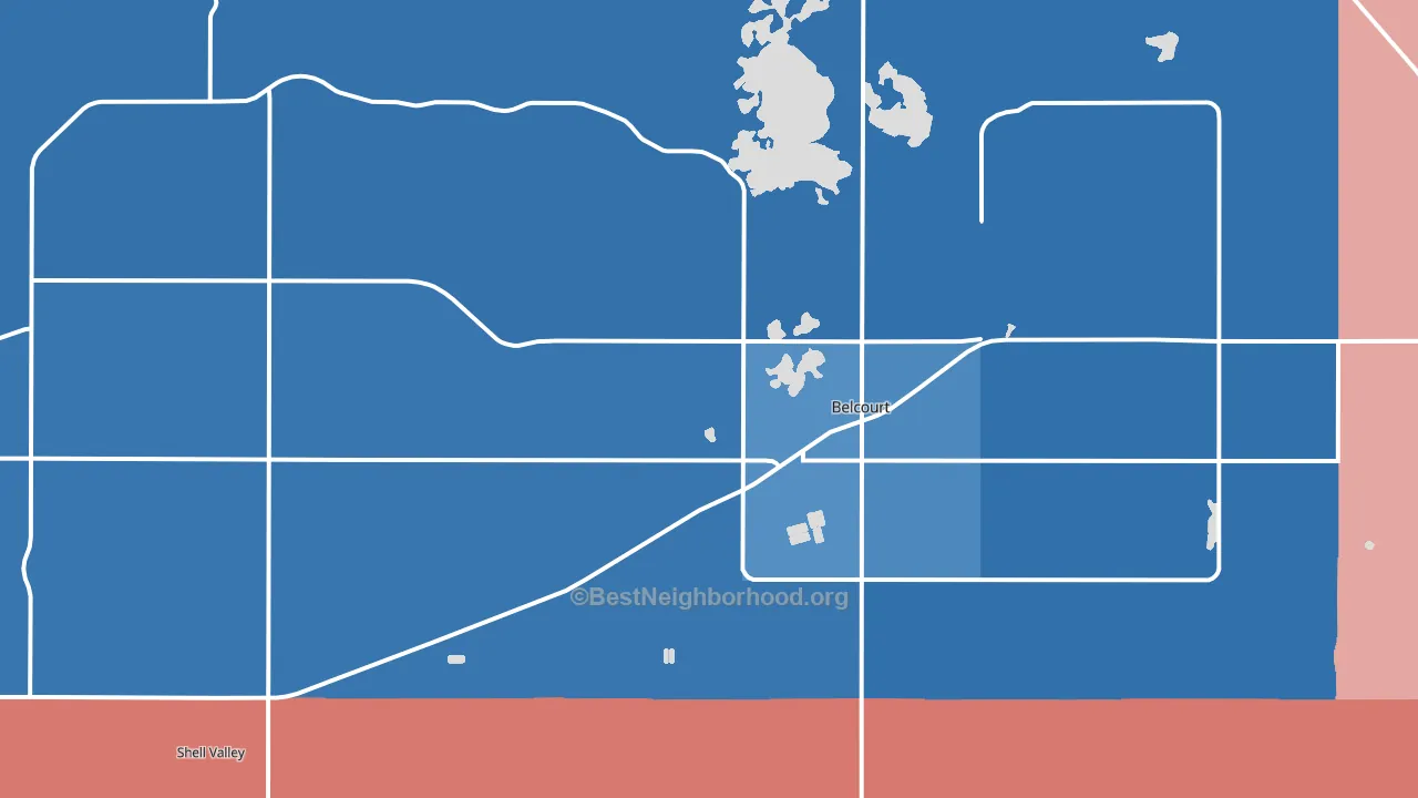 58316, ND block-group political-lean map