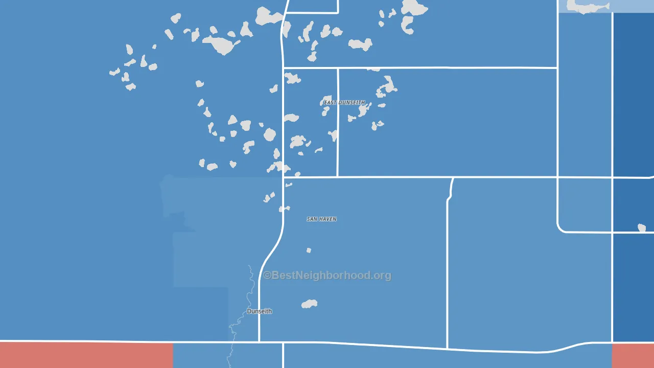 58329, ND block-group political-lean map