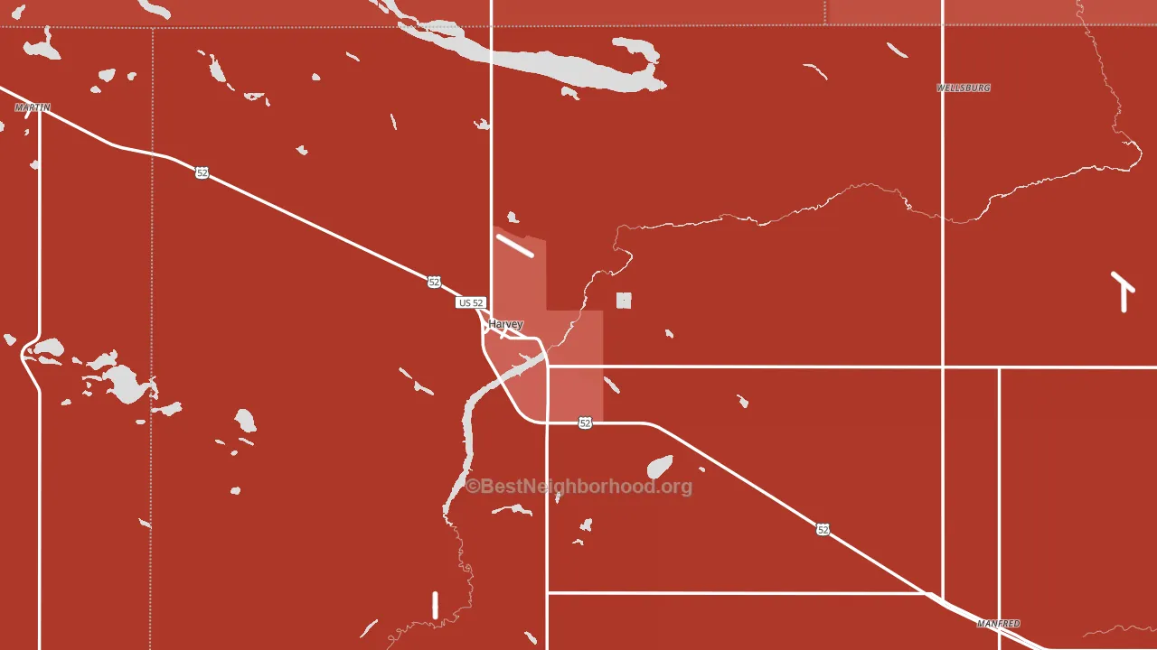58341, ND block-group political-lean map