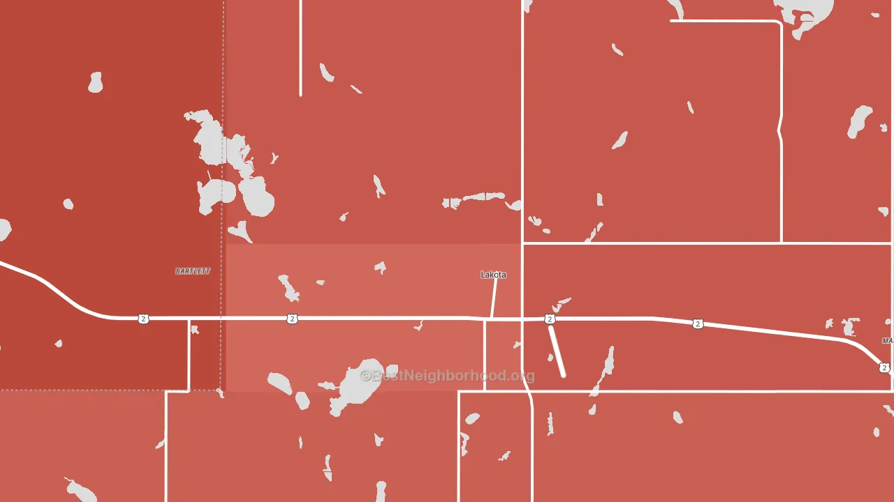 58344, ND block-group political-lean map