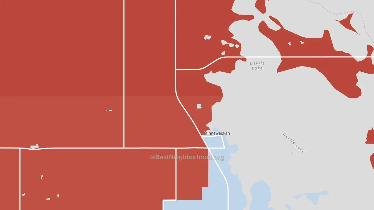 58351, ND block-group political-lean map