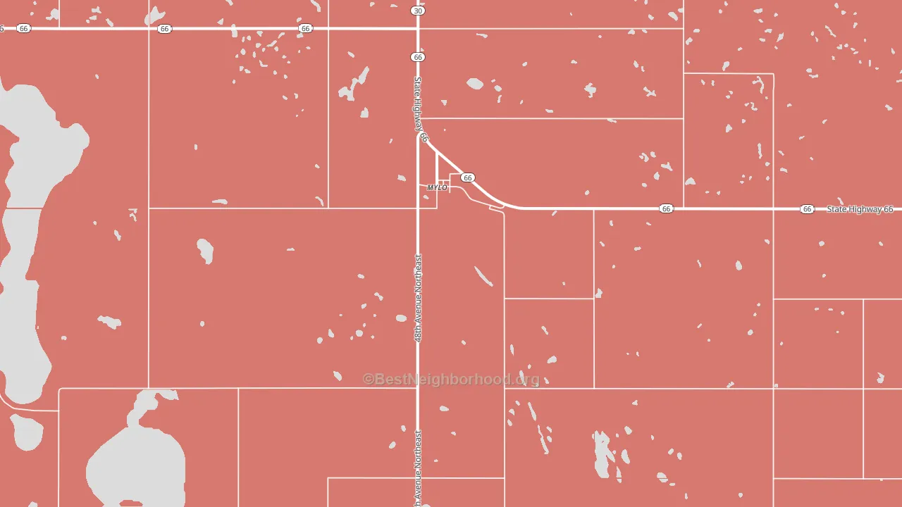 58353, ND block-group political-lean map