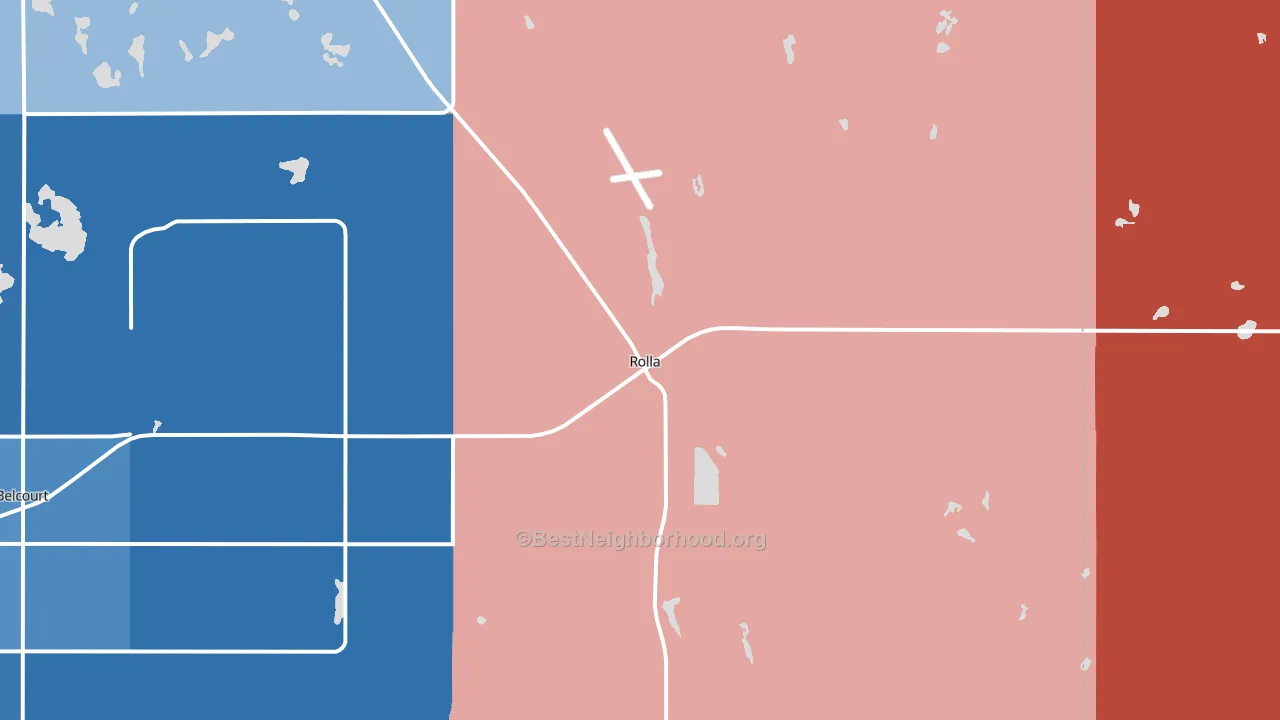 58367, ND block-group political-lean map