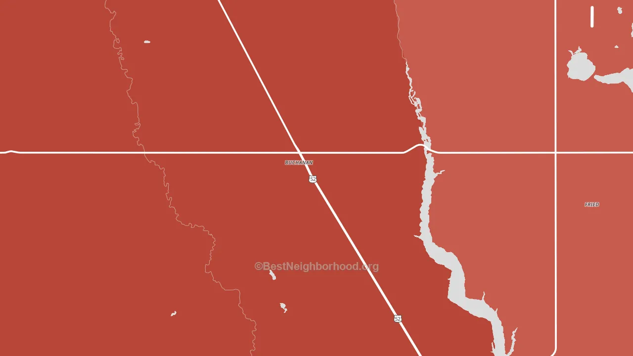58420, ND block-group political-lean map
