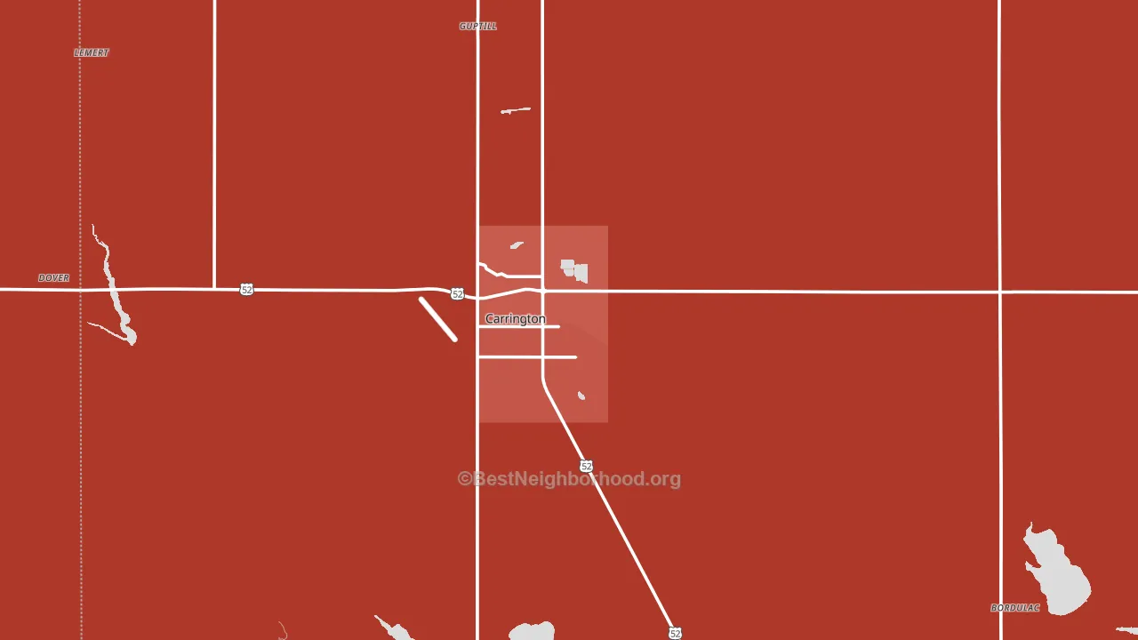 58421, ND block-group political-lean map