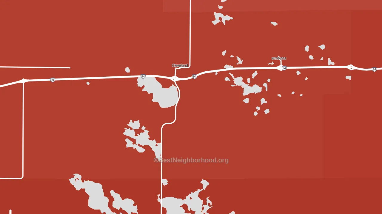 58424, ND block-group political-lean map