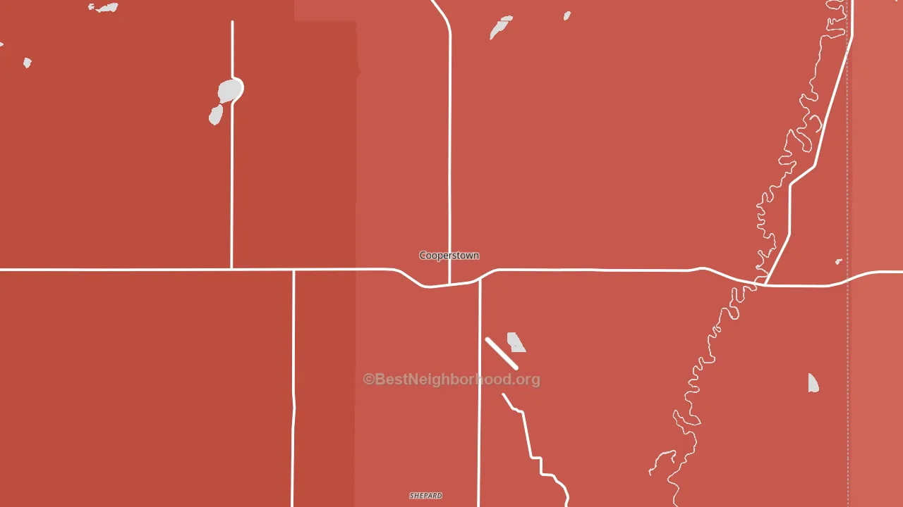 58425, ND block-group political-lean map