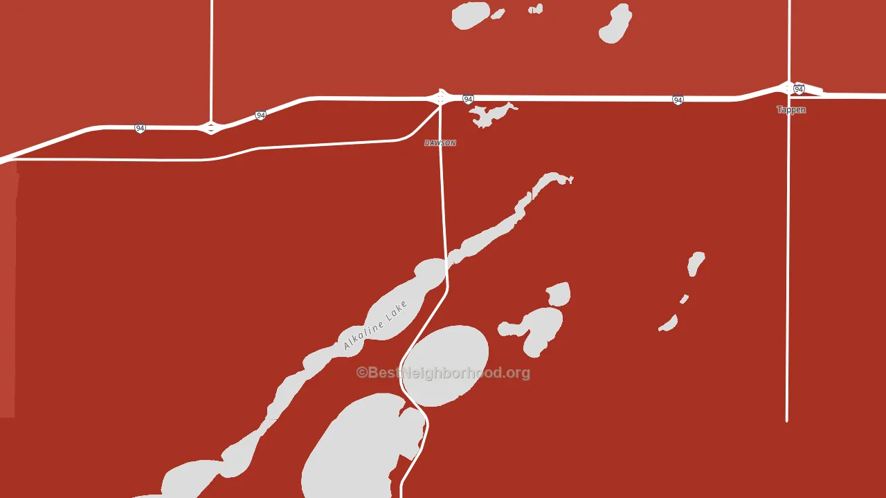 58428, ND block-group political-lean map