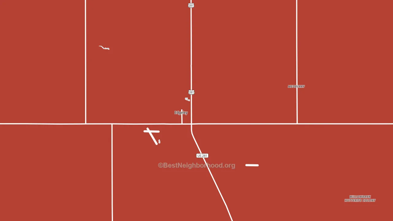 58433, ND block-group political-lean map