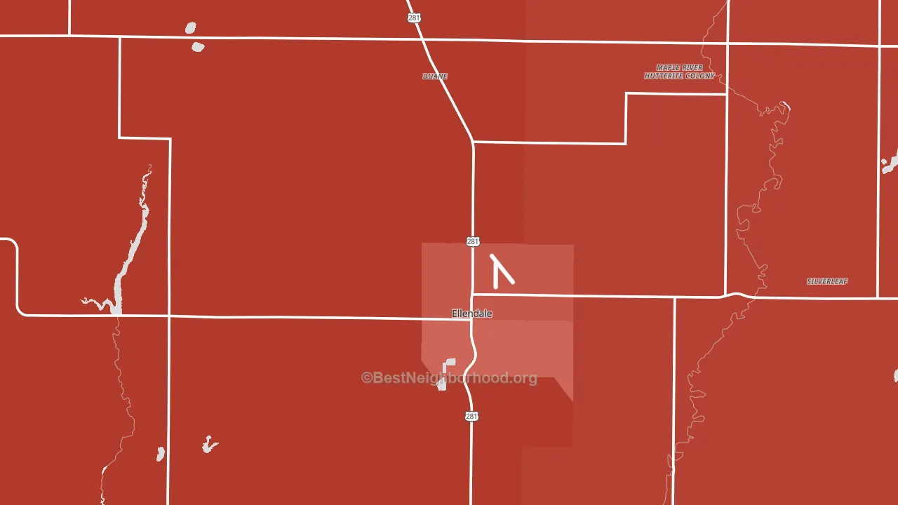 58436, ND block-group political-lean map