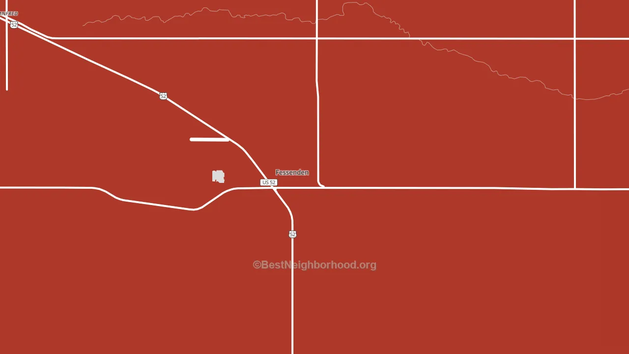 58438, ND block-group political-lean map