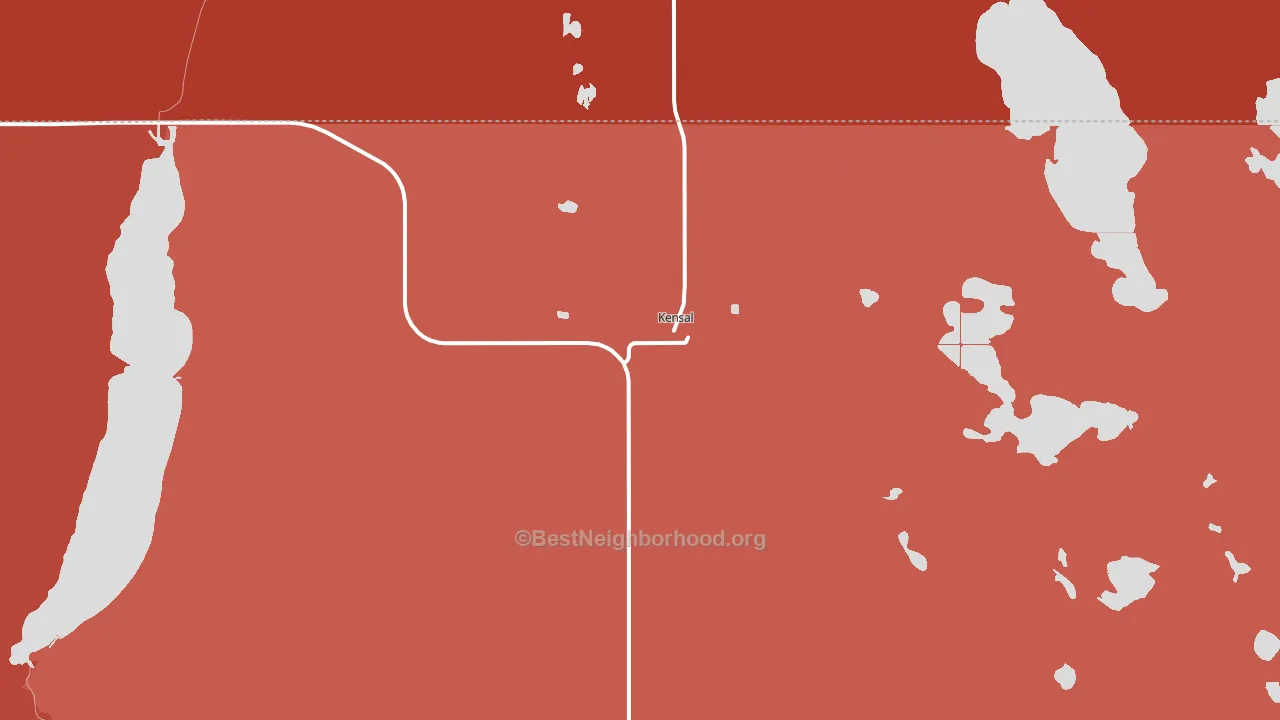 58455, ND block-group political-lean map