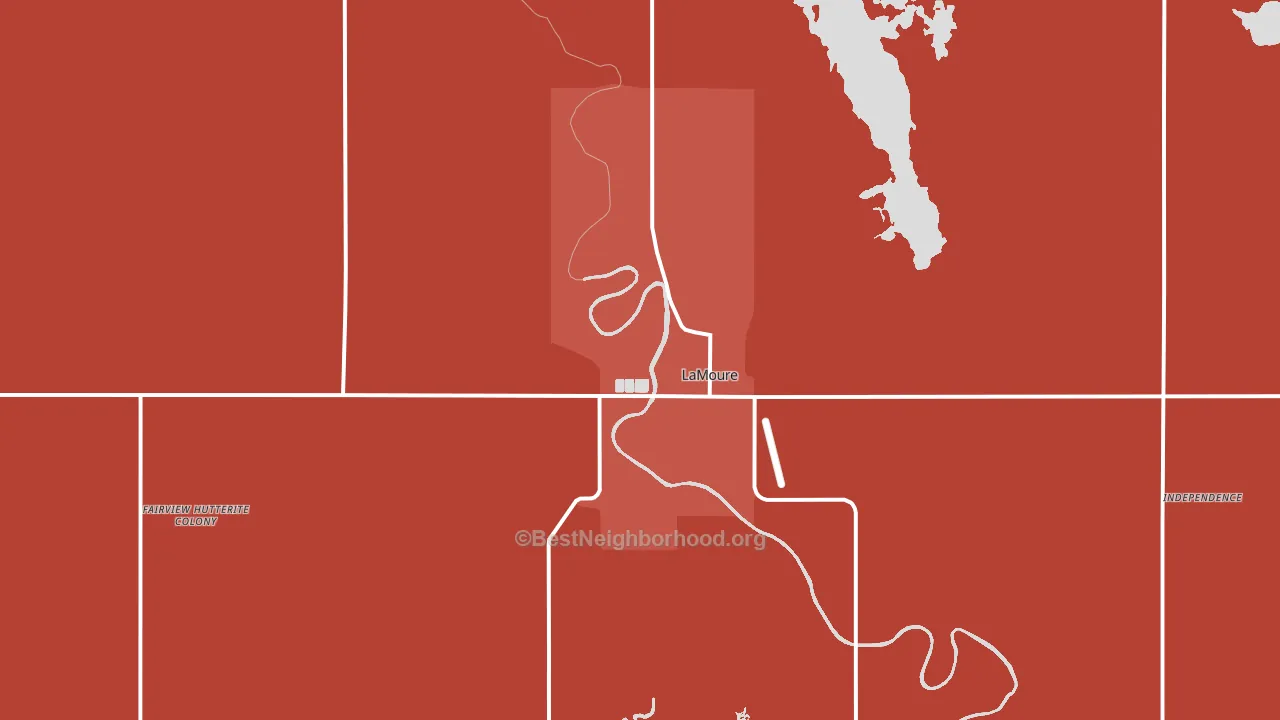 58458, ND block-group political-lean map