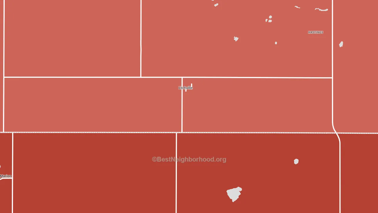 58461, ND block-group political-lean map
