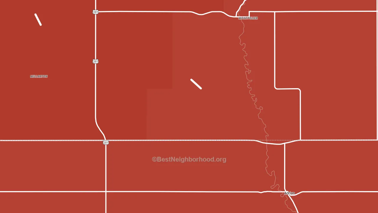 58472, ND block-group political-lean map