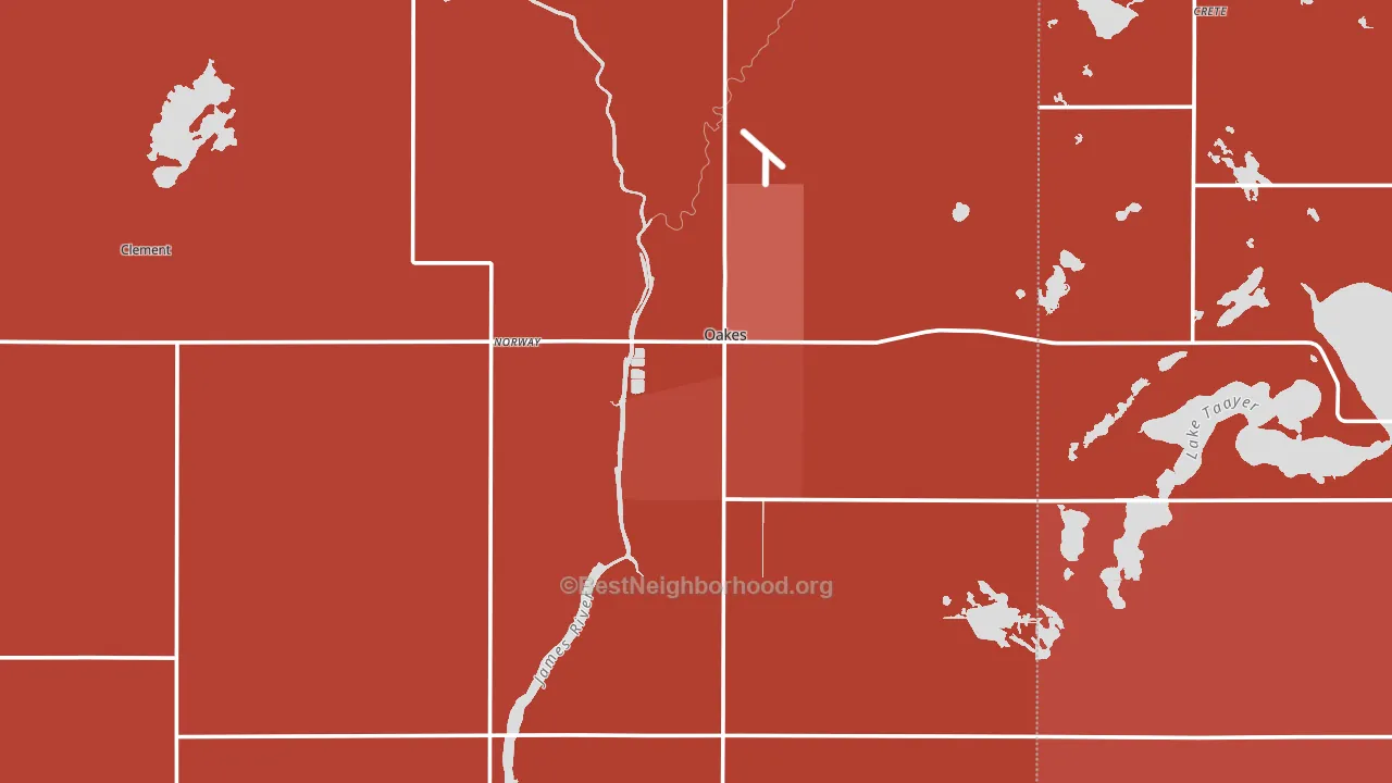 58474, ND block-group political-lean map