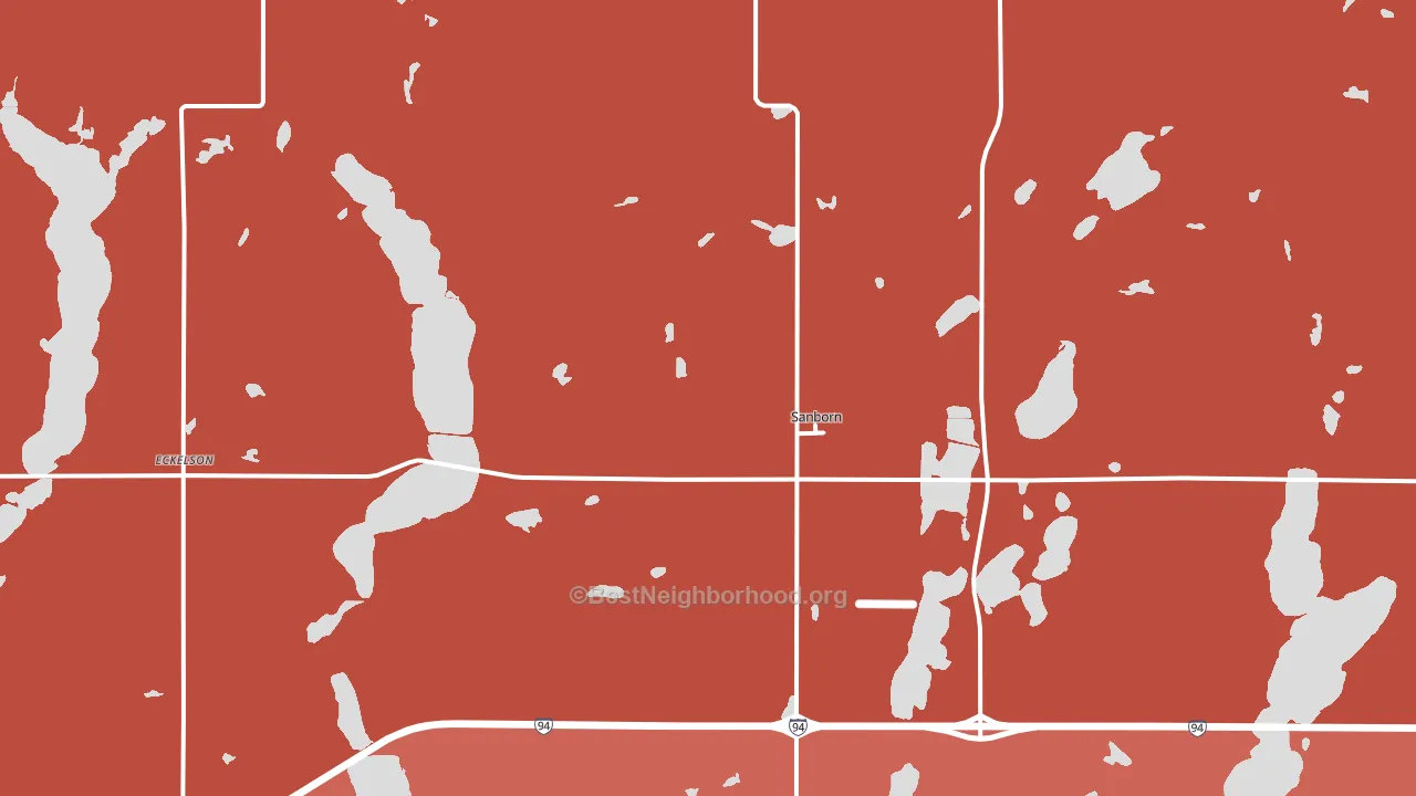 58480, ND block-group political-lean map