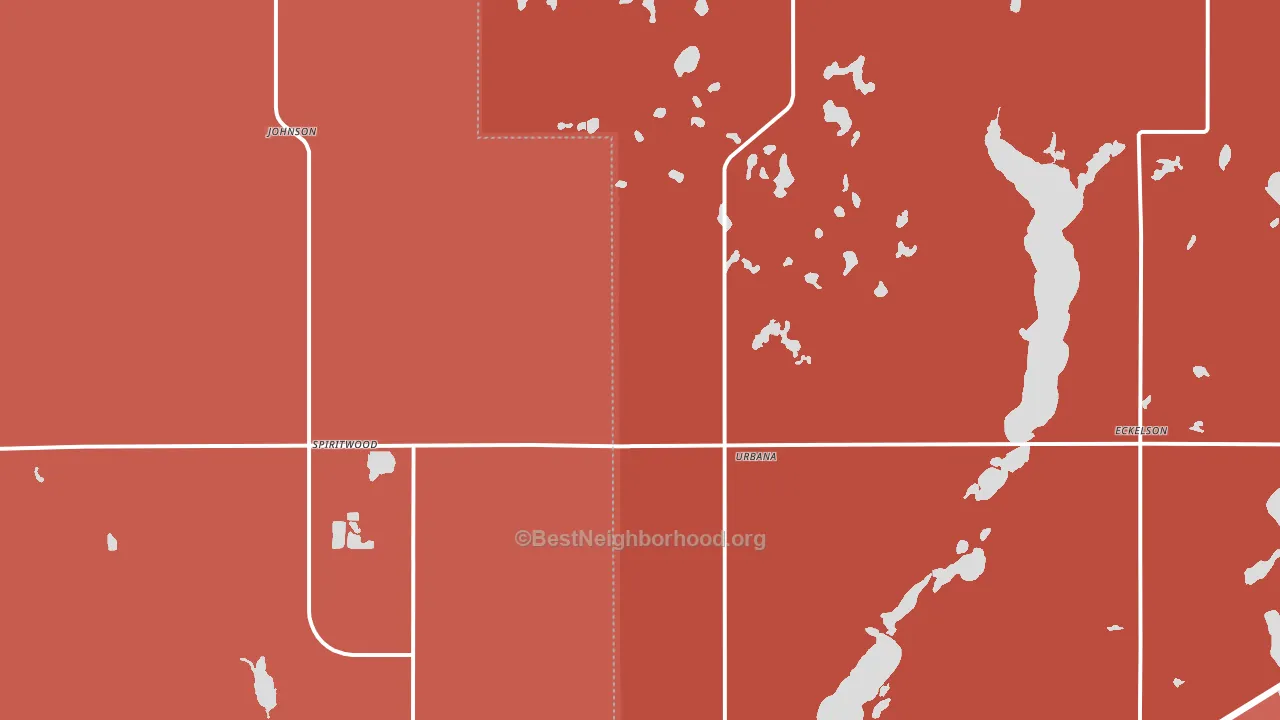 58481, ND block-group political-lean map