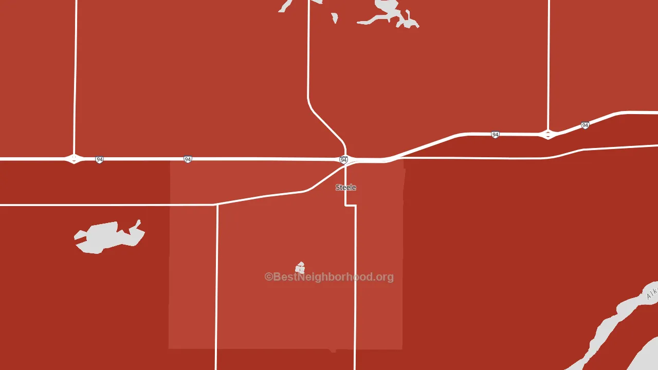 58482, ND block-group political-lean map