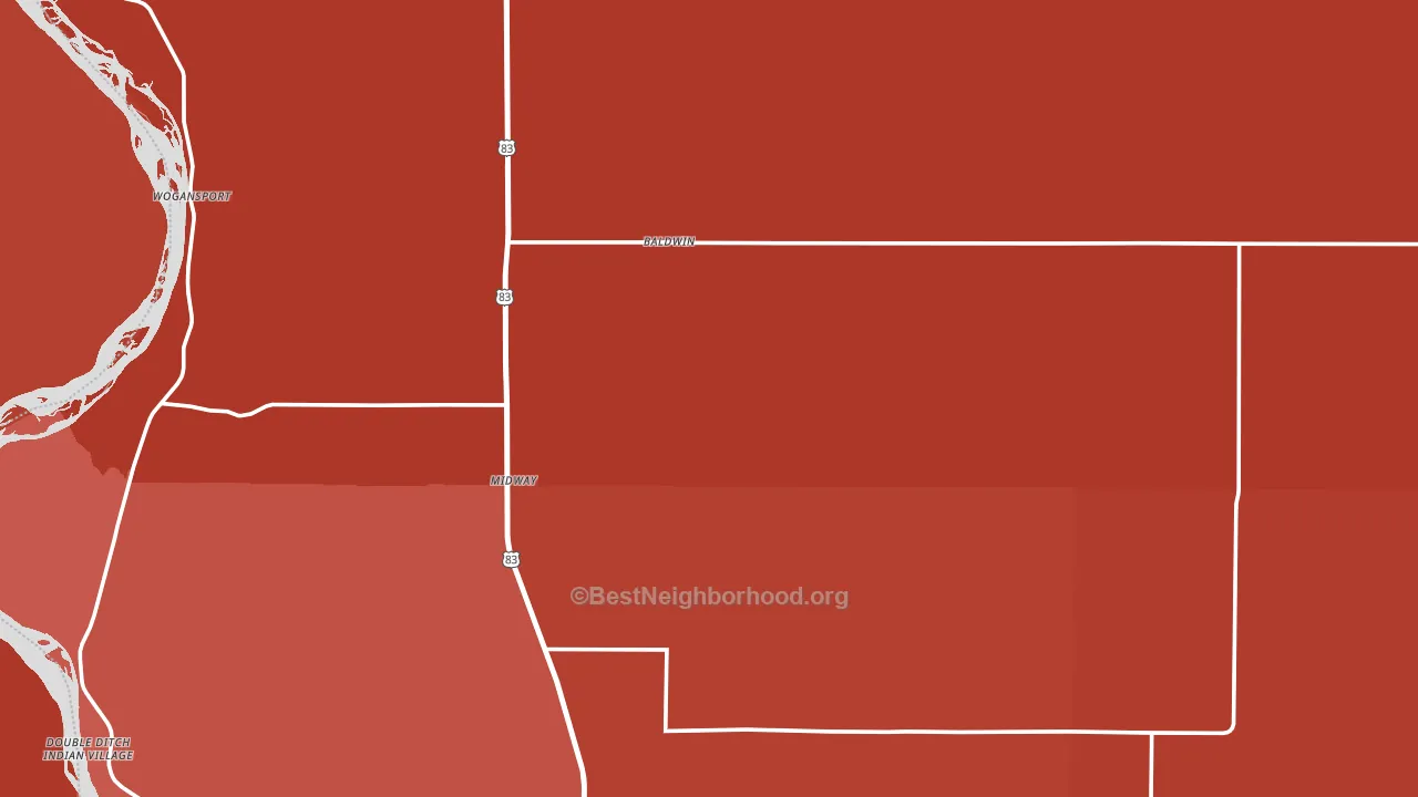 58521, ND block-group political-lean map