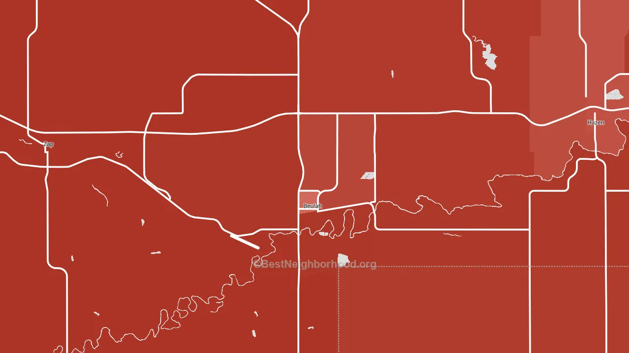 58523, ND block-group political-lean map