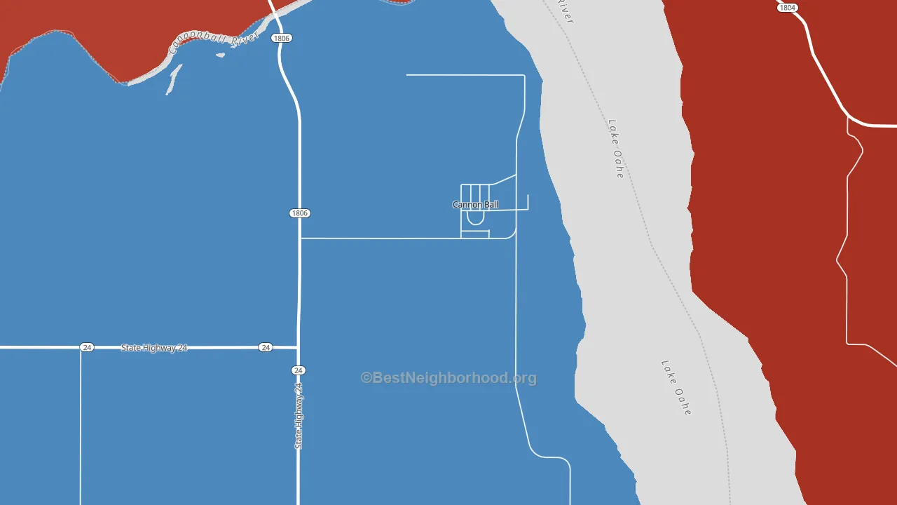 58528, ND block-group political-lean map