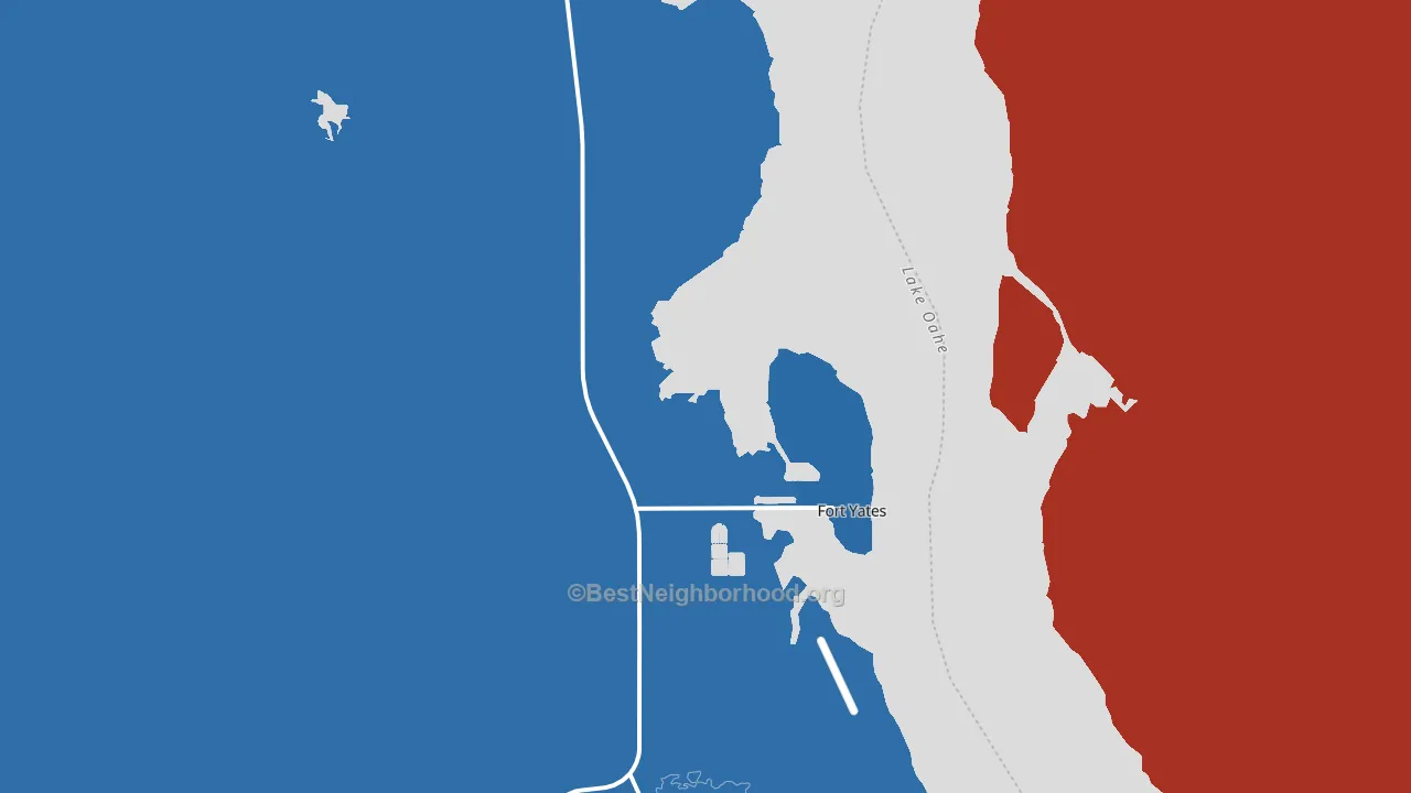 58538, ND block-group political-lean map