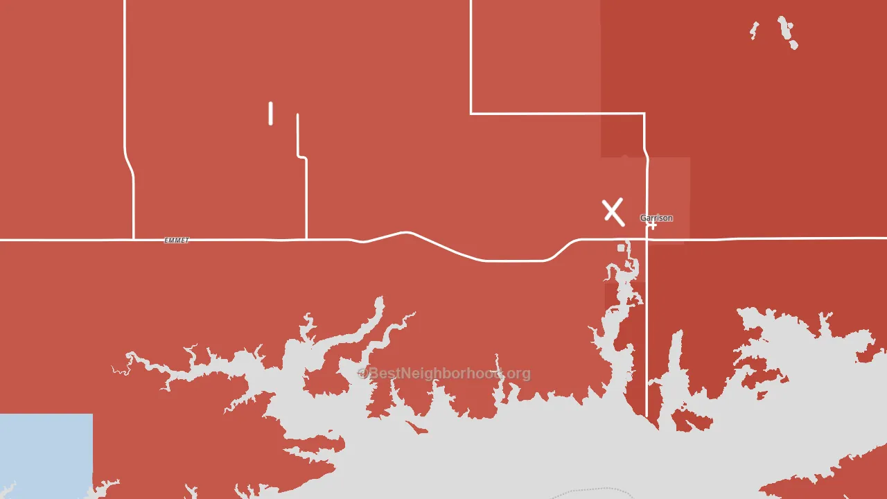 58540, ND block-group political-lean map