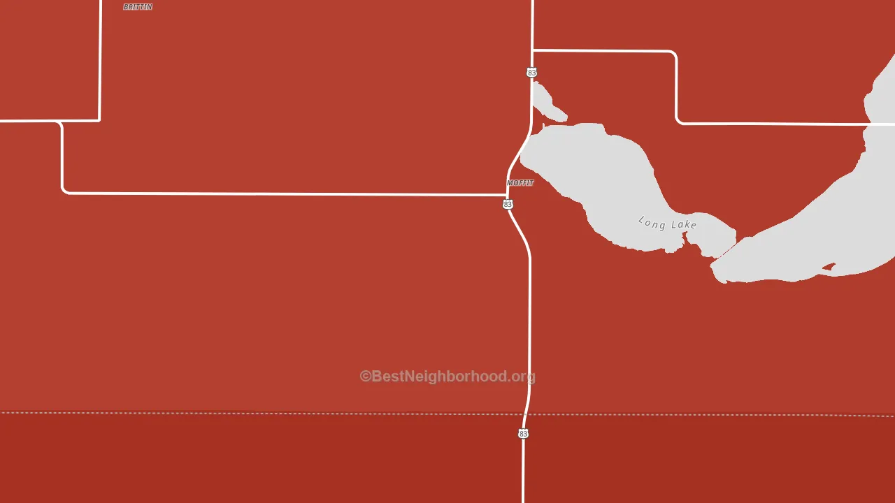 58560, ND block-group political-lean map