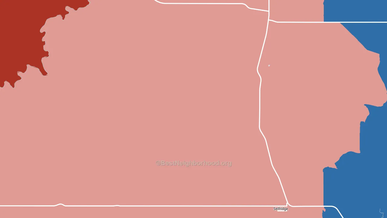 58568, ND block-group political-lean map