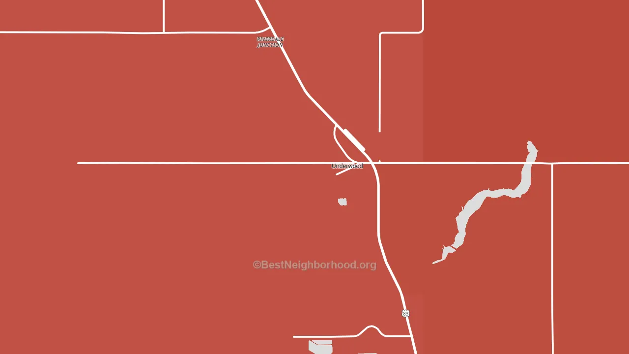 58576, ND block-group political-lean map