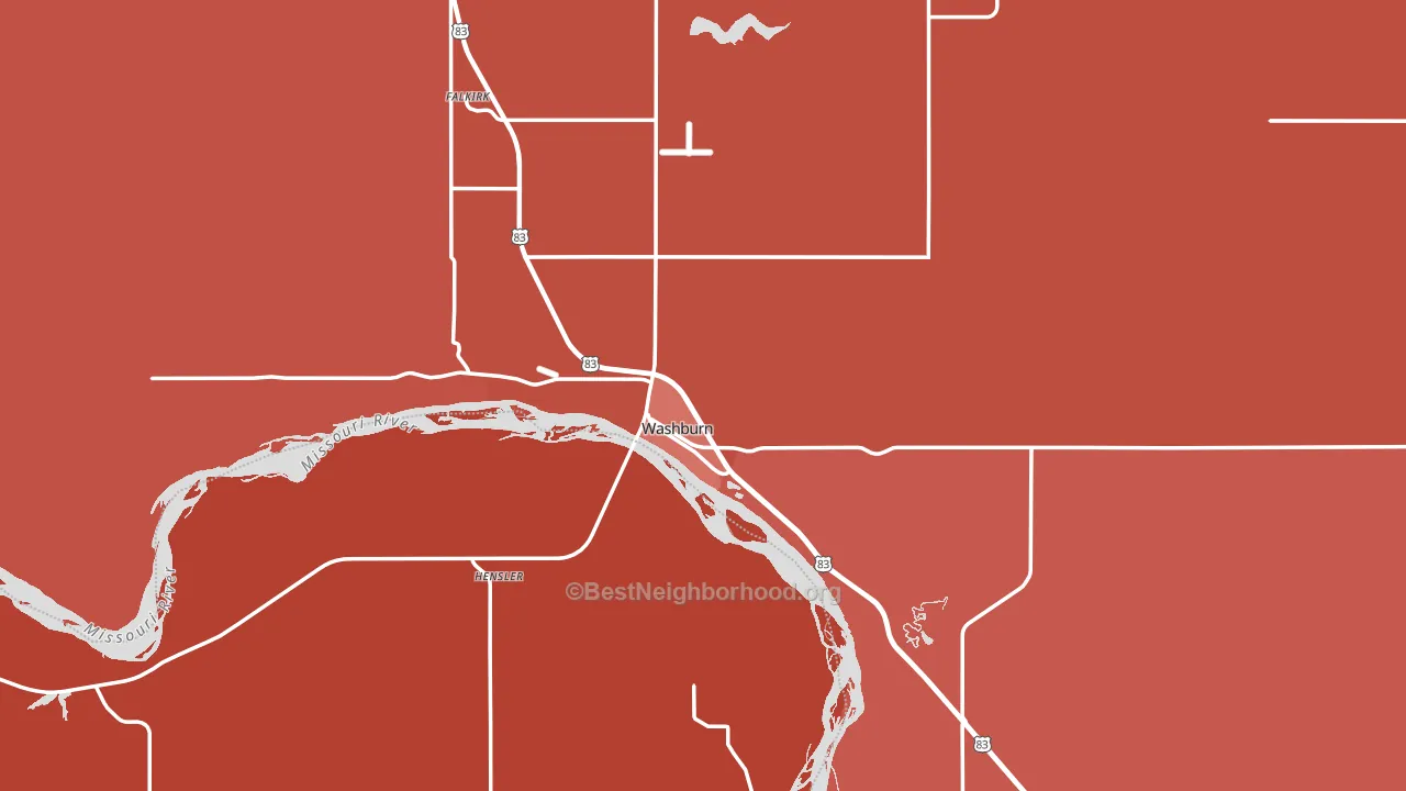 58577, ND block-group political-lean map